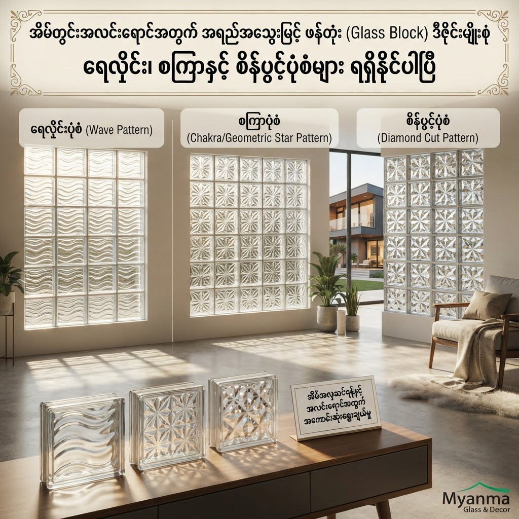 အိမ်အလှဆင် အလင်းတုံးဖန်တုံးများ