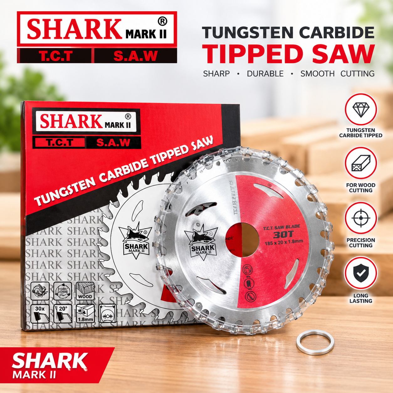 4" Shark ကာဘိုက်လွှဝိုင်း