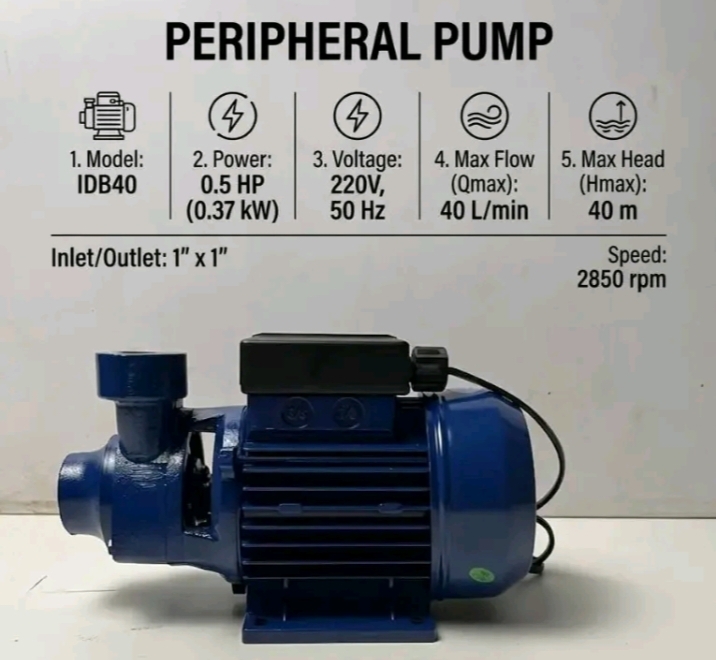 1/2Hp ရေပန့်ထိပ်ချွန် Pinwheel