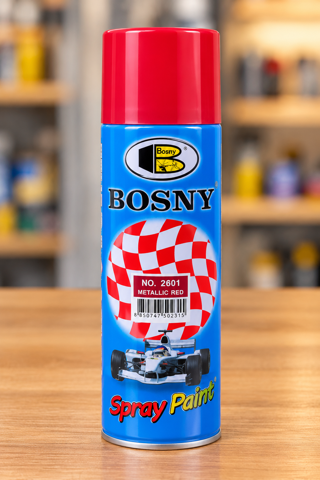 BOSNY မှုတ်ဆေးNo. 2601 Metallic Red Spray Paint