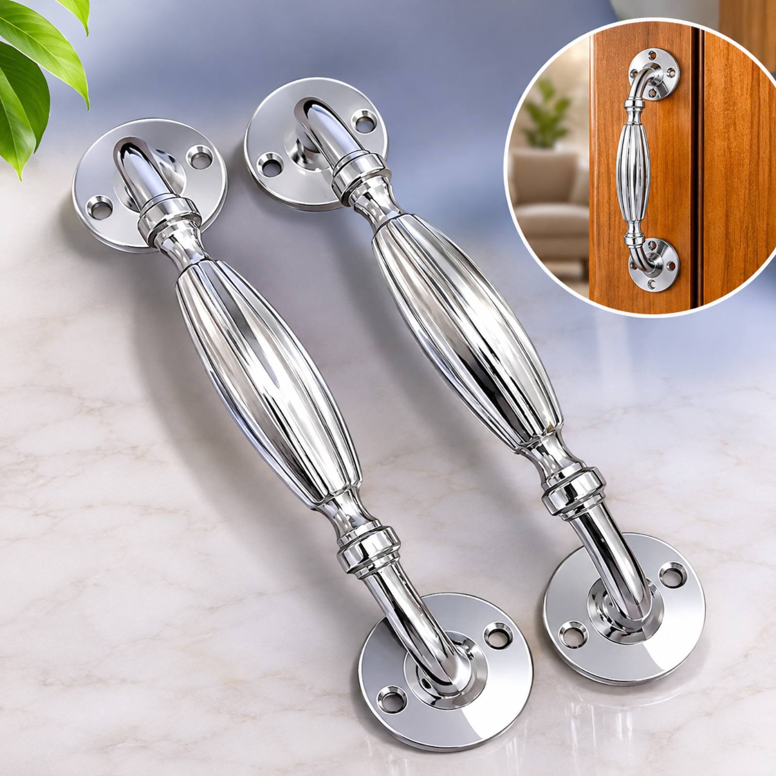 5" ဖရုံသီးလက်ကိုင်ကွင်း (ငွေ)
