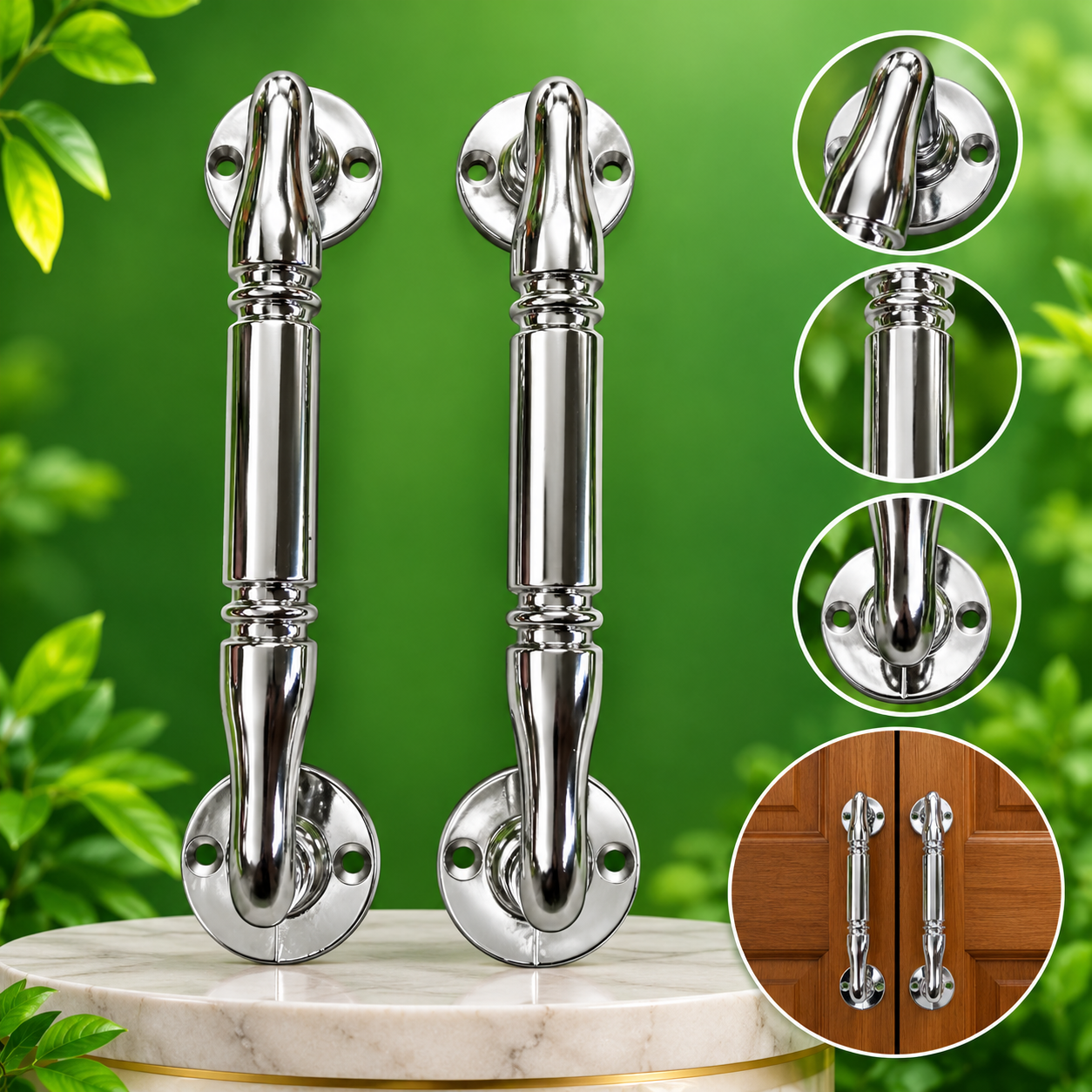 5"စတီးကျစ်လက်ကိုင် (ငွေ)