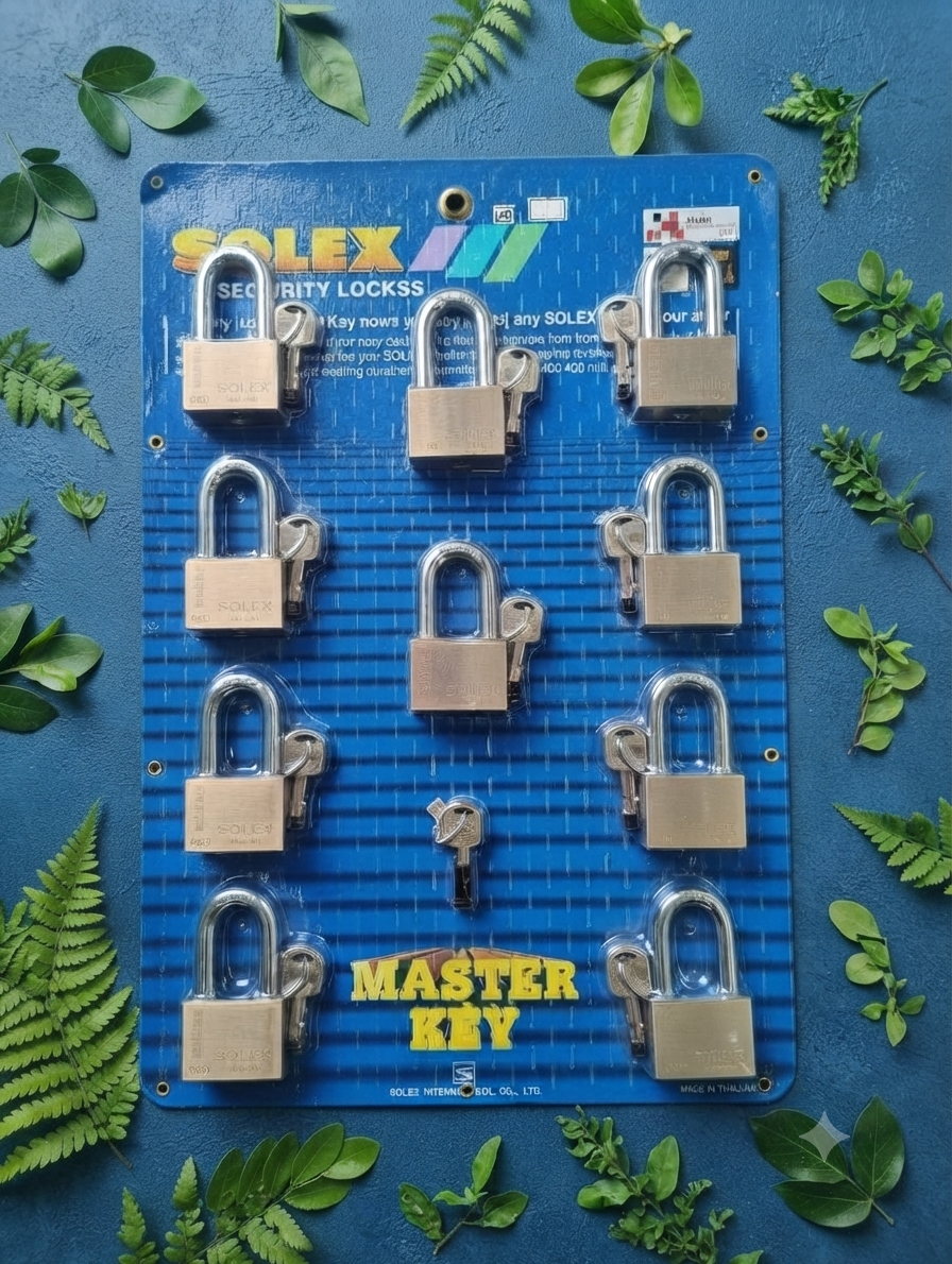 50mm(L) SOLEX သော့ (10)လုံးတွဲ