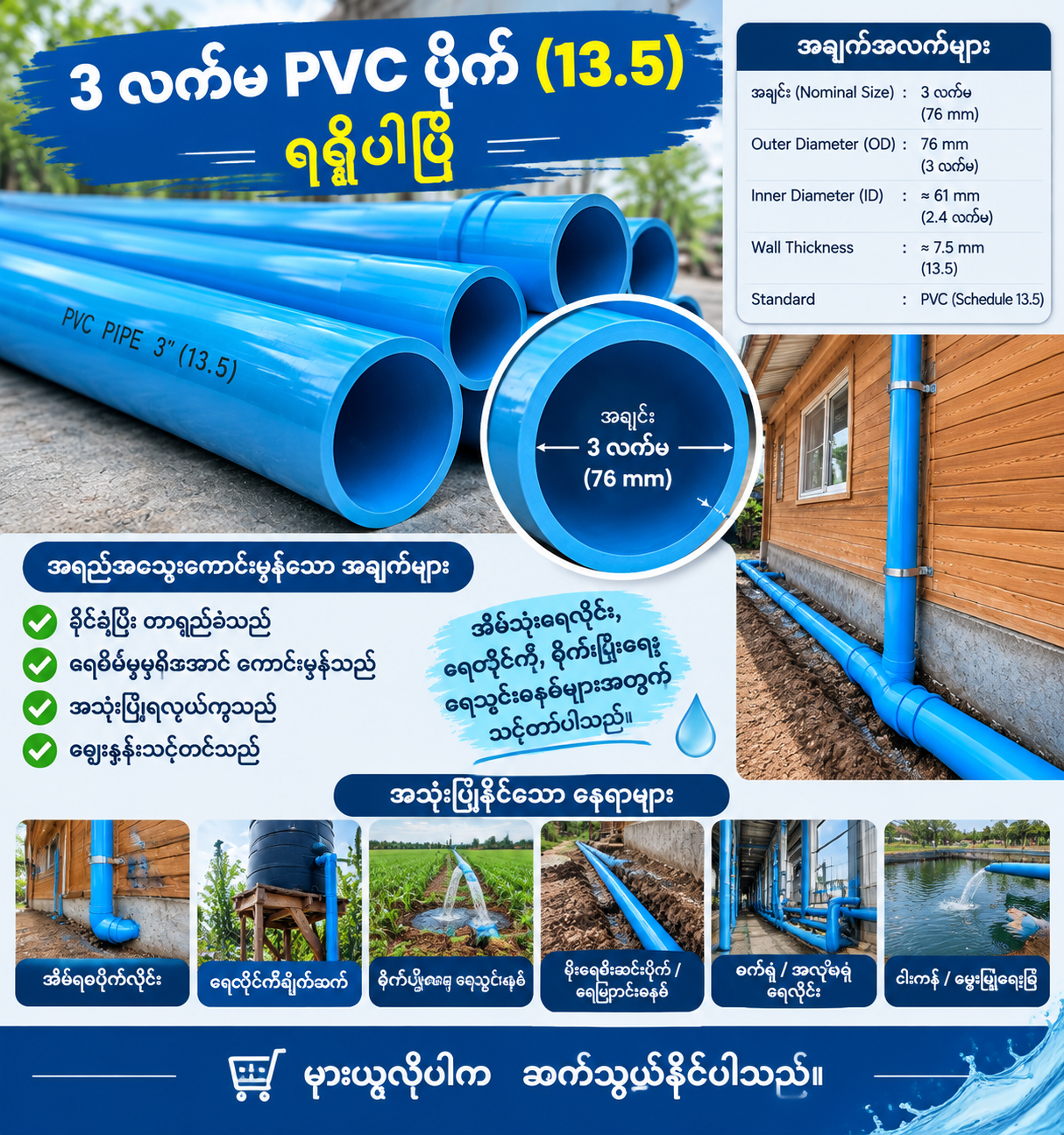 3" PVC (13.5)