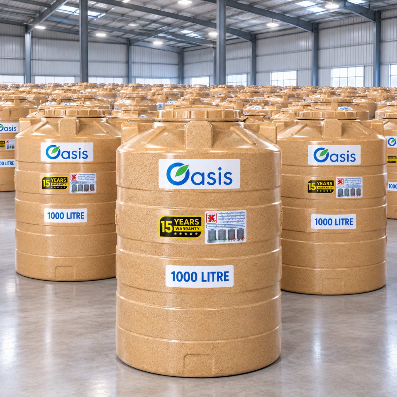 Oasis ရေတိုင်ကီ အသားရောင် 1000လီတာ